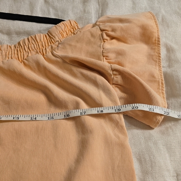 All Saints Soft Peach Off-Shoulder Mini Dress - Picture 7 of 13